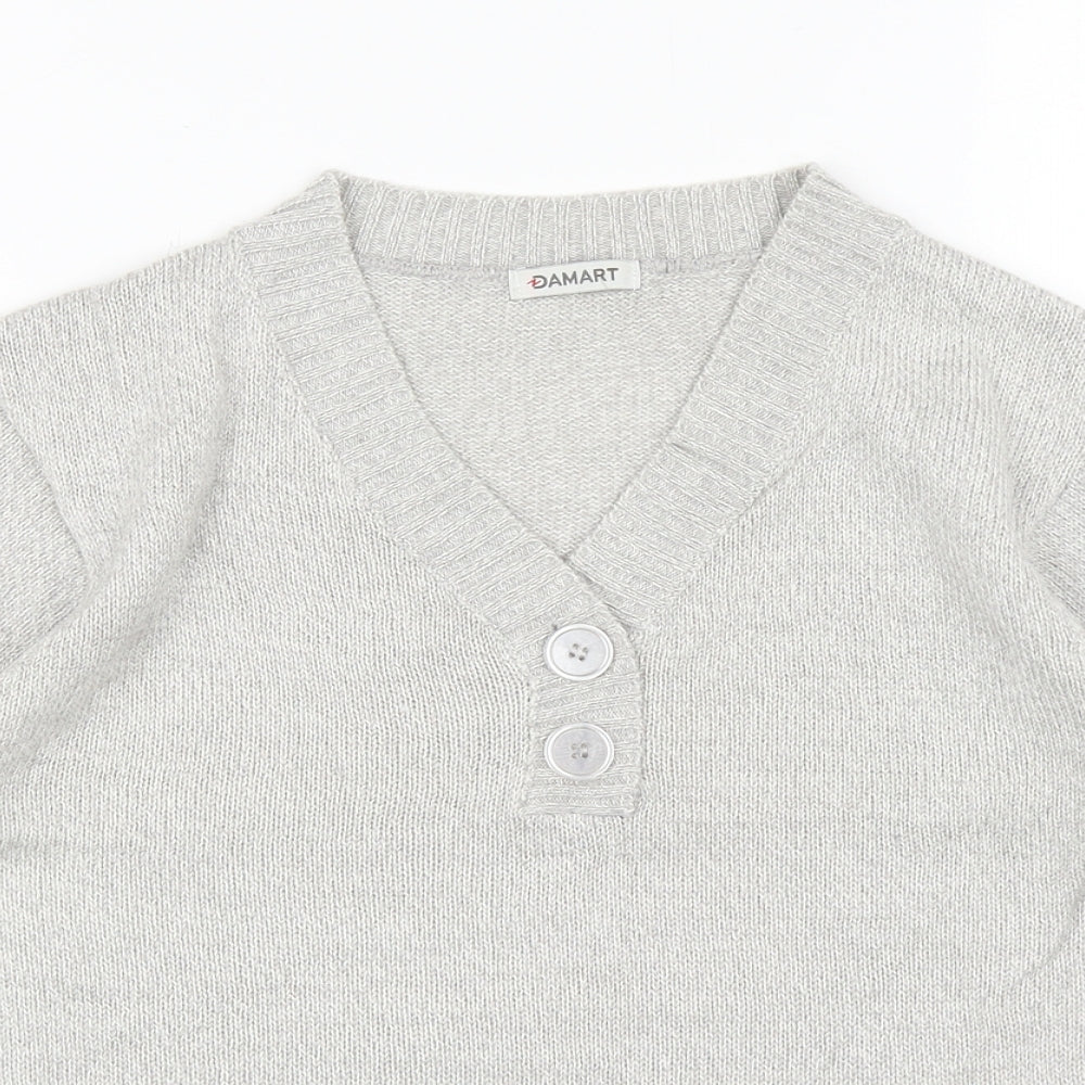 Womens UK Size 10 Damart Grey Pullover Jumper