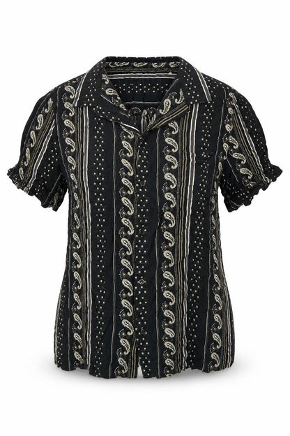 Womens UK Size L River Island Black Basic Button-Up