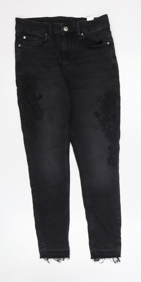 Womens UK Size 12 Marks and Spencer Regular Fit Skinny Black Jeans