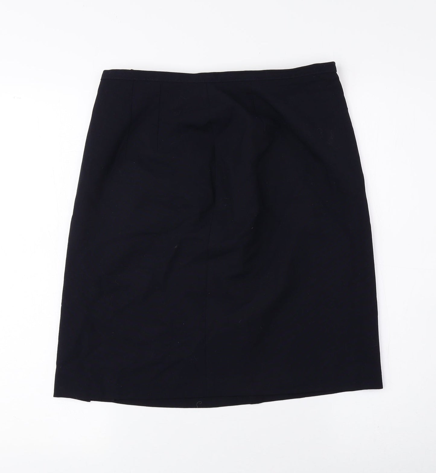 Marks and Spencer Womens Blue Polyester Straight & Pencil Skirt Size 12 Zip