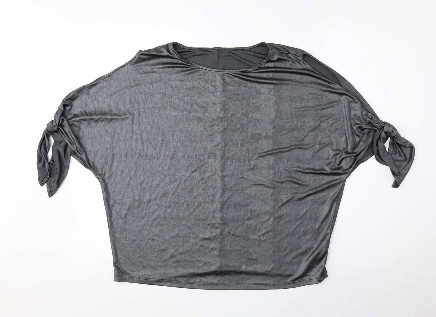 Womens UK Size 14 Preworn Grey Basic Blouse
