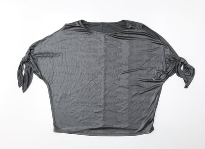 Womens UK Size 14 Preworn Grey Basic Blouse
