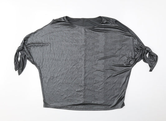 Womens UK Size 14 Preworn Grey Basic Blouse
