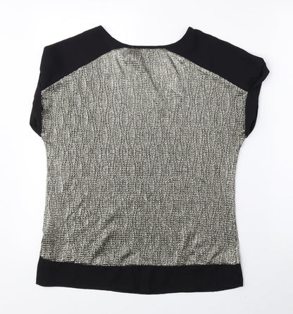 Womens UK Size XS Oasis Gold Basic Blouse
