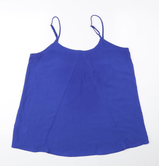 Womens UK Size 10 Oasis Blue Basic Tank