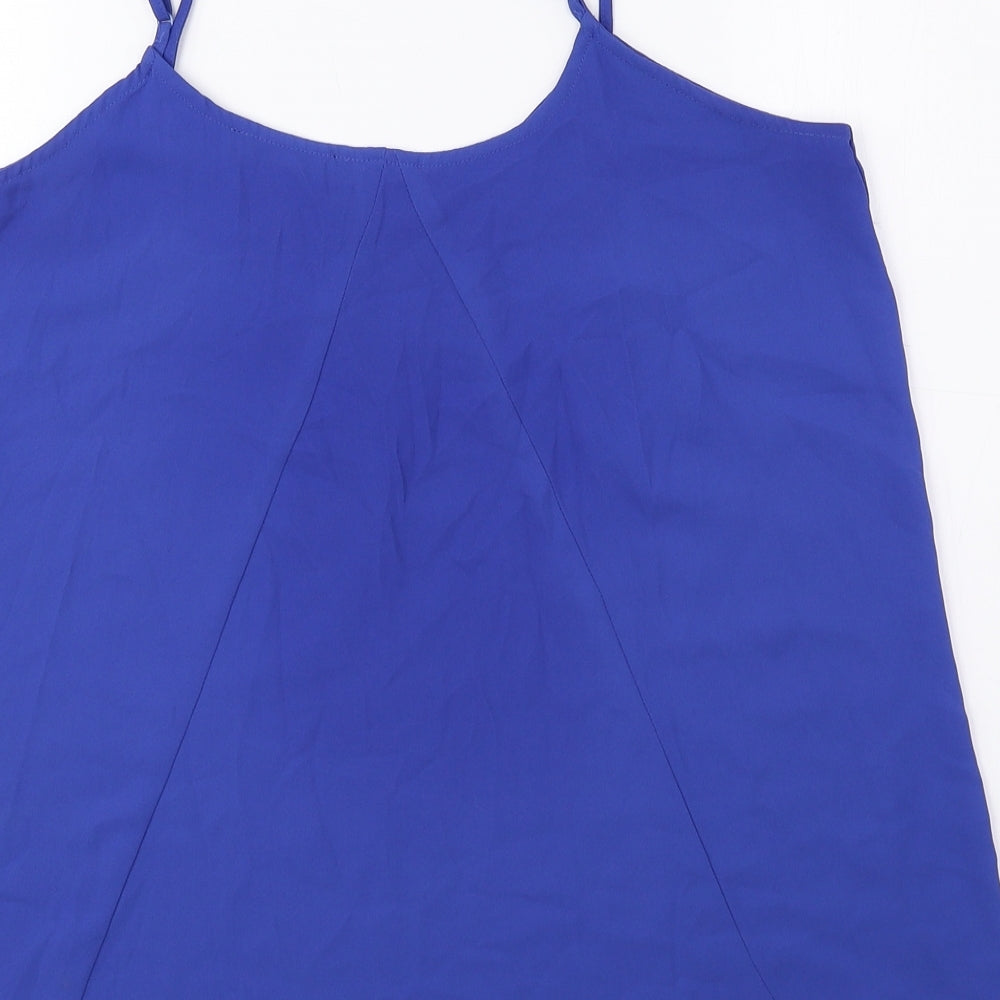 Womens UK Size 10 Oasis Blue Basic Tank