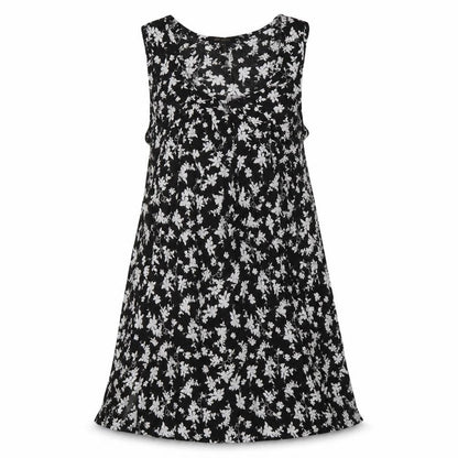 QED London Womens Black Floral Viscose Shift Size 10 Scoop Neck Pullover