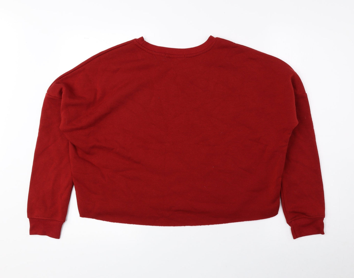 Primark Womens Red Polyester Pullover Sweatshirt Size 2XS Pullover - Cropped