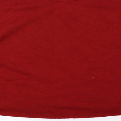 Primark Womens Red Polyester Pullover Sweatshirt Size 2XS Pullover - Cropped