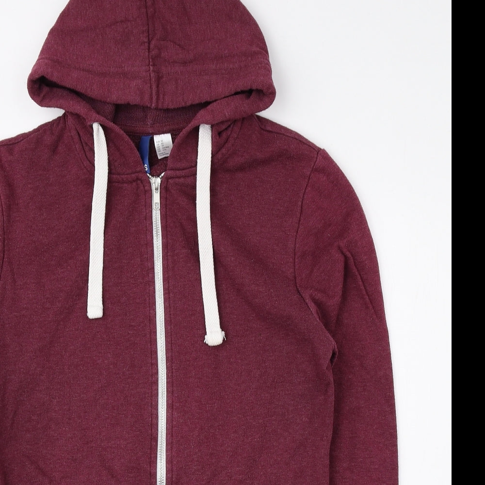Mens UK Size XS Divided by H&M Red Full Zip Hoodie