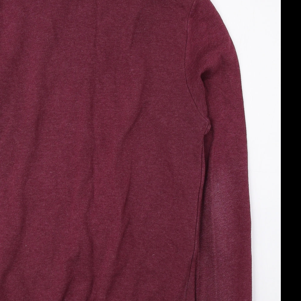 Mens UK Size XS Divided by H&M Red Full Zip Hoodie