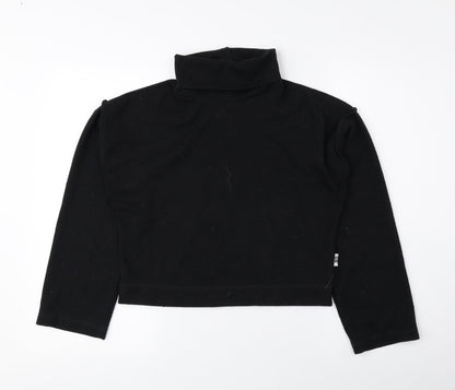 Aesthetic Laundry Womens Black Roll Neck Polyester Pullover Jumper Size XS - Cropped