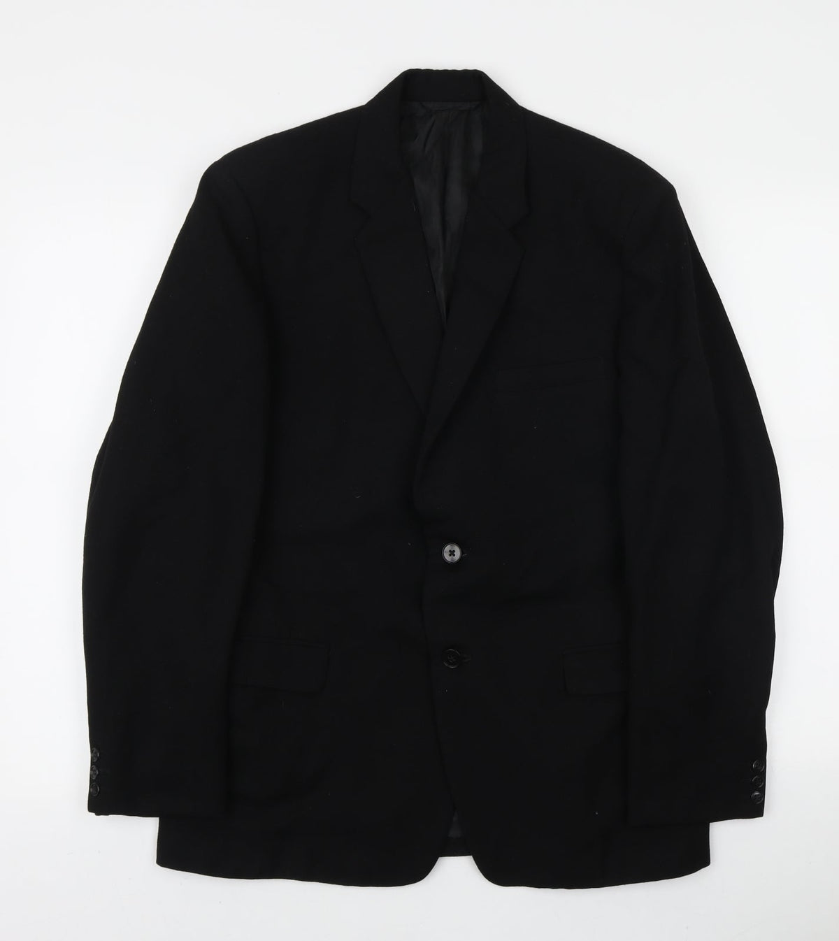 Burton Tailoring Mens Black Polyester Jacket Blazer Size L