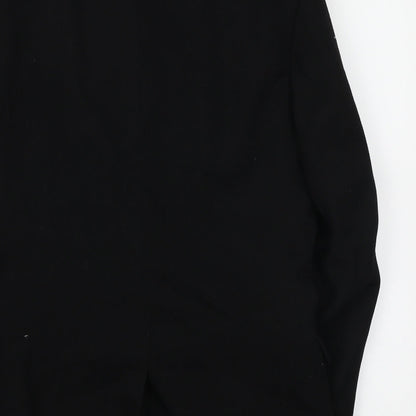Burton Tailoring Mens Black Polyester Jacket Blazer Size L