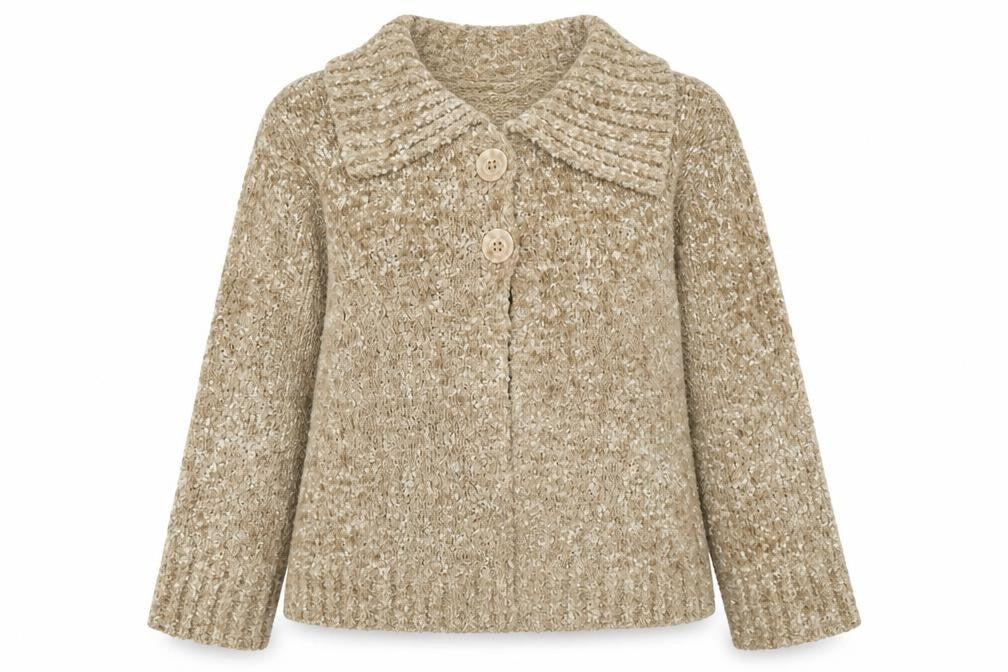 Womens UK Size M Pure & Natural Yellow Cardigan Jumper