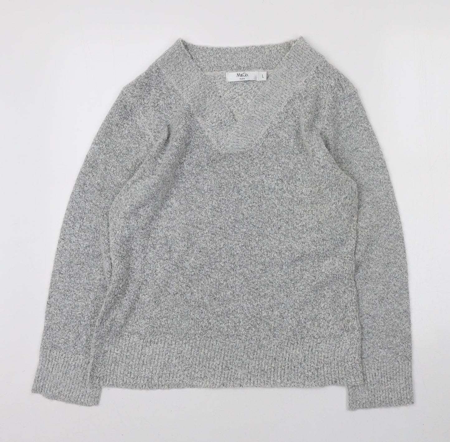 Womens UK Size L M&Co Grey Pullover Jumper
