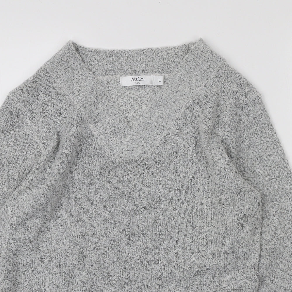 Womens UK Size L M&Co Grey Pullover Jumper