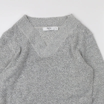 Womens UK Size L M&Co Grey Pullover Jumper