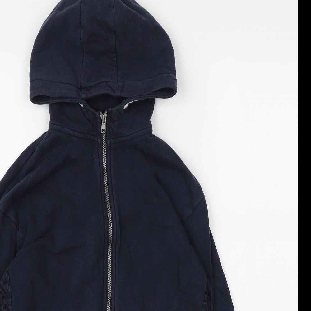 Marks and Spencer Boys Blue Polyester Full Zip Hoodie Size 12-13 Years Zip