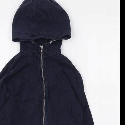 Marks and Spencer Boys Blue Polyester Full Zip Hoodie Size 12-13 Years Zip