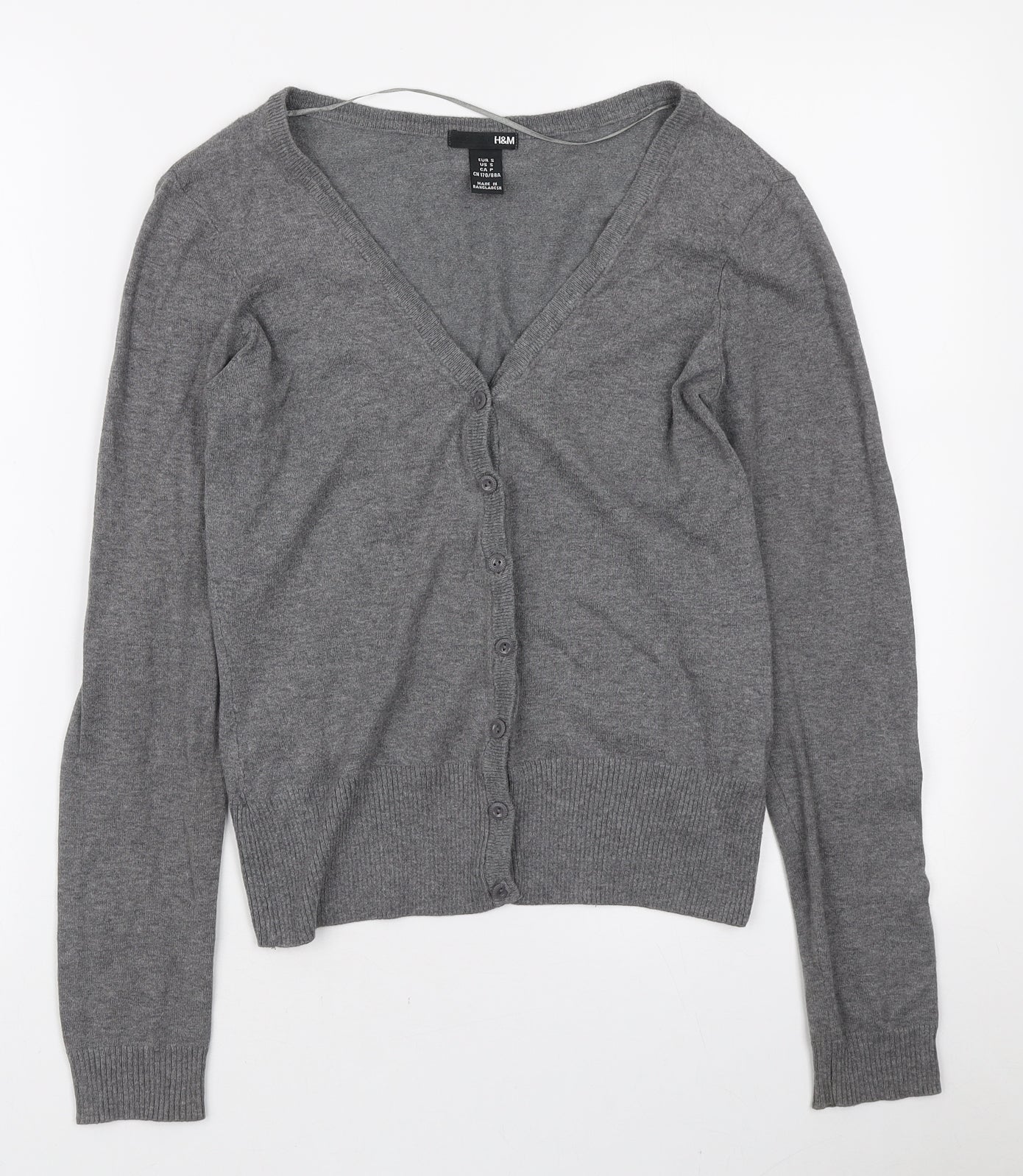 Womens UK Size S H&M Grey Cardigan Jumper