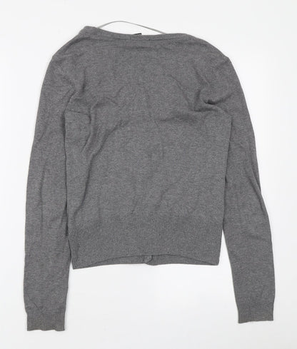 Womens UK Size S H&M Grey Cardigan Jumper