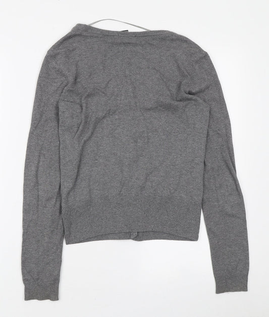 Womens UK Size S H&M Grey Cardigan Jumper
