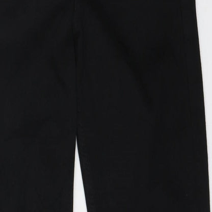 Topshop Womens Black Polyester Skinny Jeans Size 26 in L32 in Regular Zip - Distressed hem