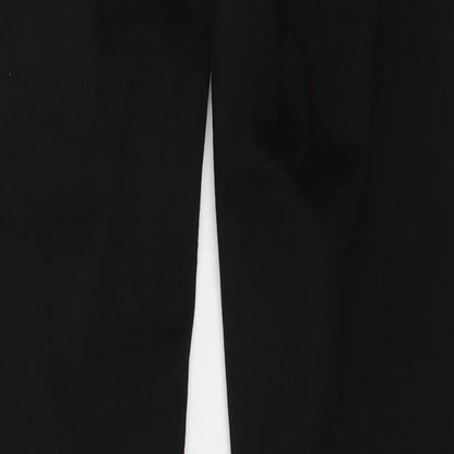 Topshop Womens Black Polyester Skinny Jeans Size 26 in L32 in Regular Zip - Distressed hem