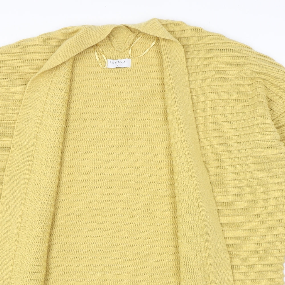Womens UK Size L Papaya Yellow Pullover Jumper