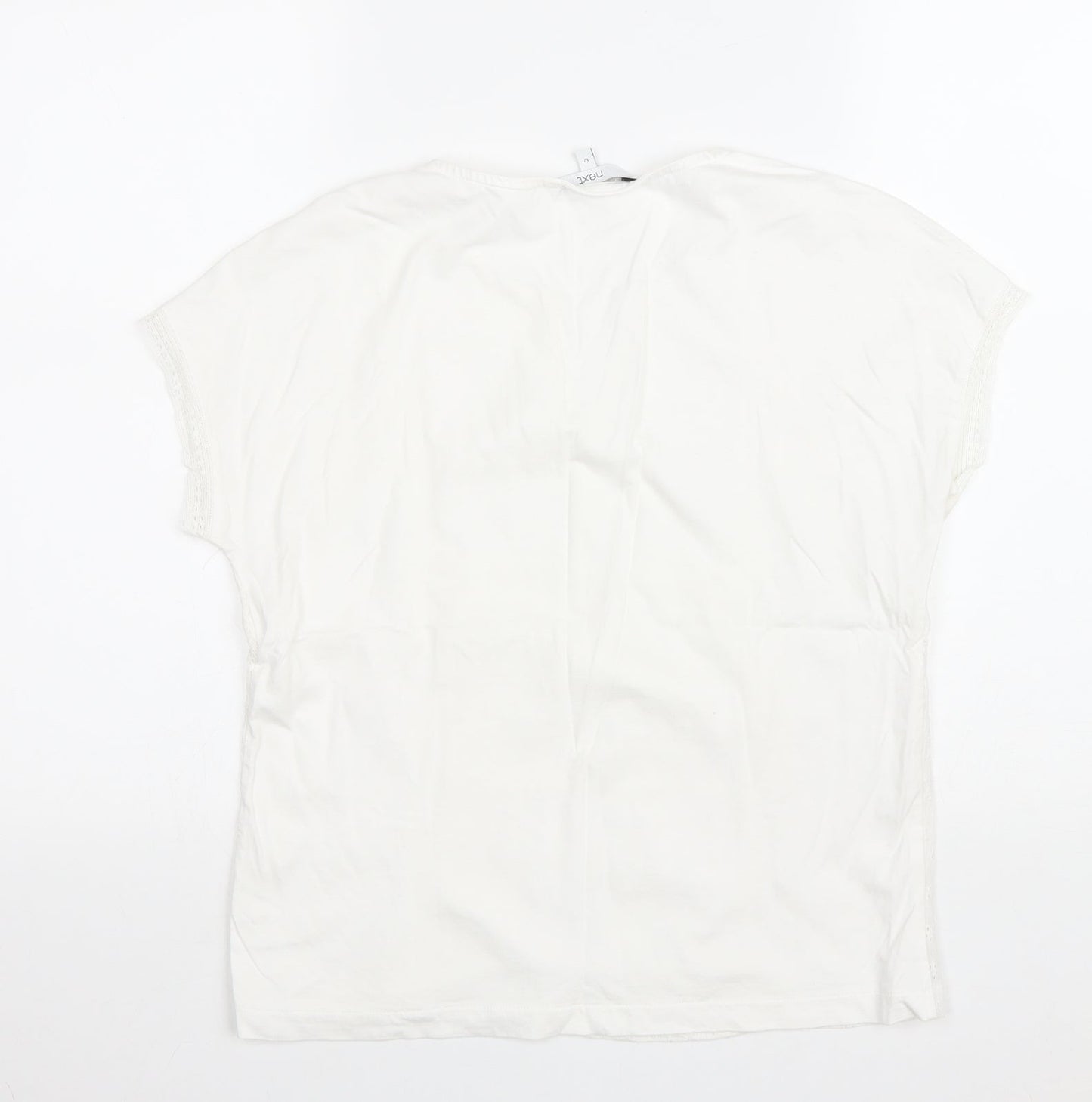 Womens UK Size 12 NEXT White Basic T-Shirt