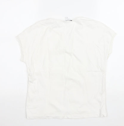 Womens UK Size 12 NEXT White Basic T-Shirt