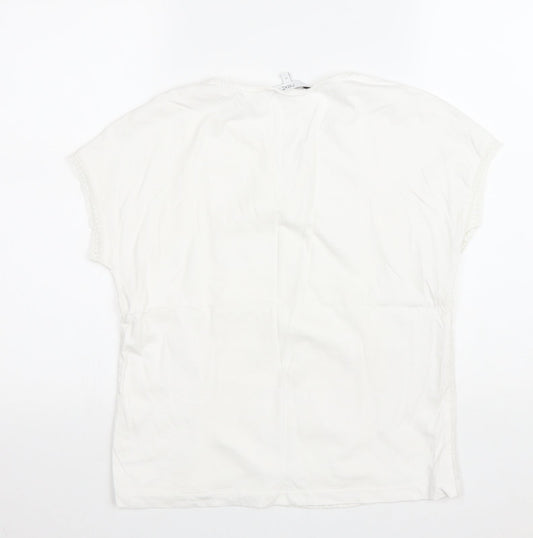 Womens UK Size 12 NEXT White Basic T-Shirt