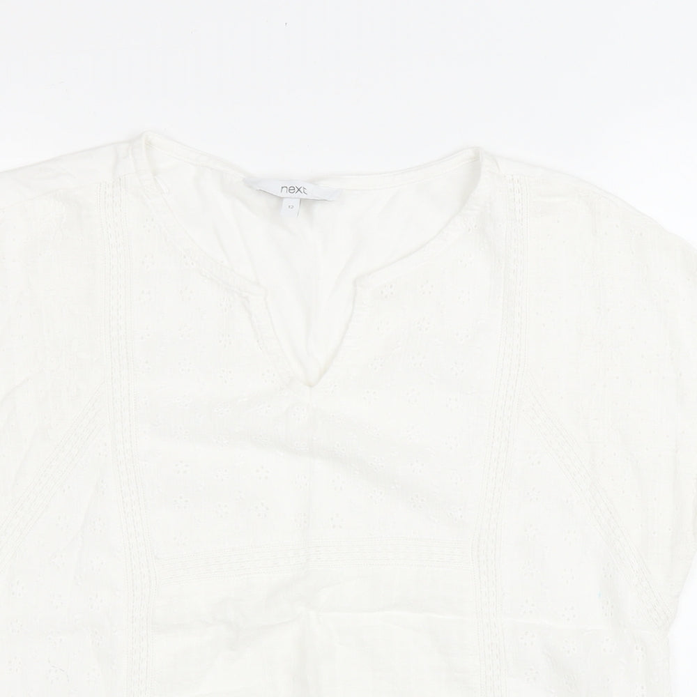 Womens UK Size 12 NEXT White Basic T-Shirt