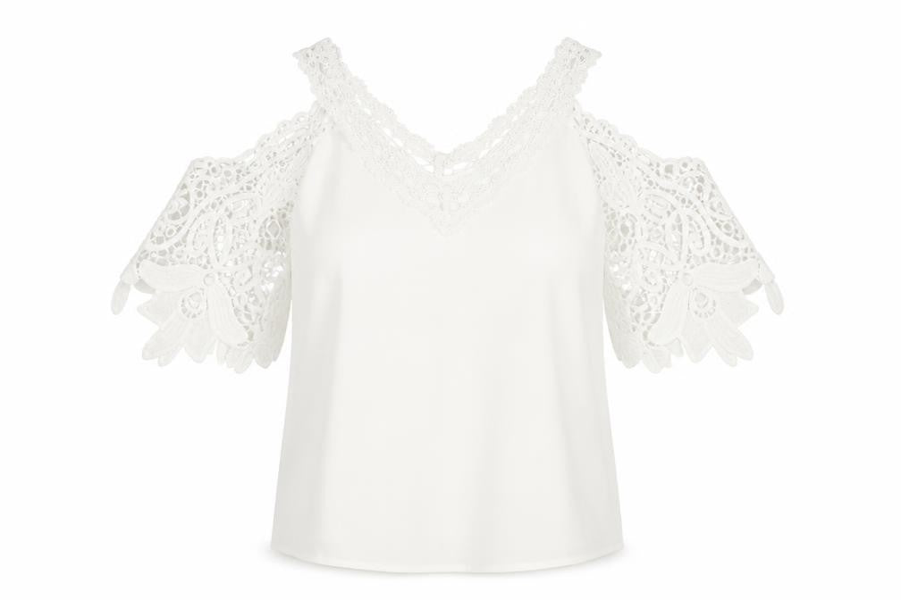 Womens UK Size M SheIn White Basic Blouse