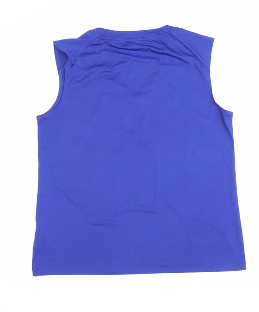 Crivit Womens Black Polyester Basic Tank Size L V-Neck