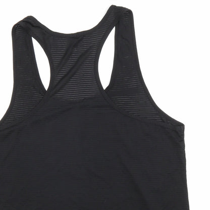 Workout Womens Black Polyester Basic Tank Size XL Scoop Neck Pullover