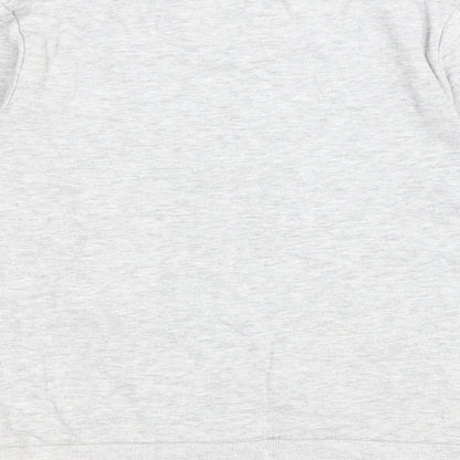 PEP&CO Girls Grey Cotton Pullover Sweatshirt Size 8-9 Years Pullover - Girls never quit