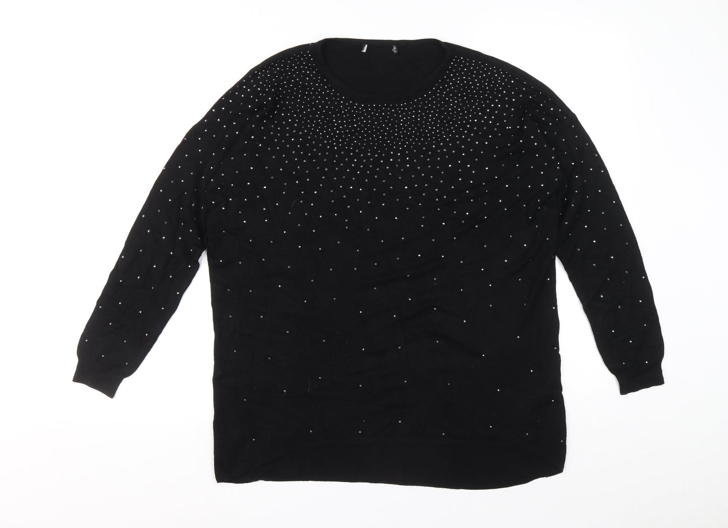 Womens UK Size 10 Atmosphere Black Pullover Jumper