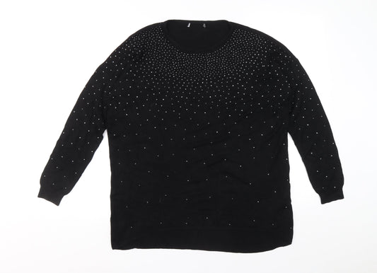 Womens UK Size 10 Atmosphere Black Pullover Jumper