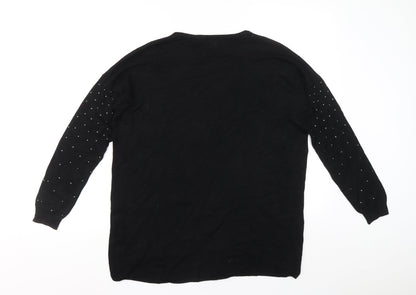 Womens UK Size 10 Atmosphere Black Pullover Jumper