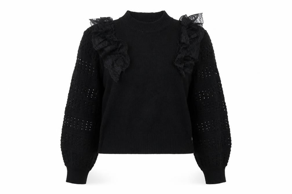 Womens UK Size L SHIEN Black Pullover Jumper