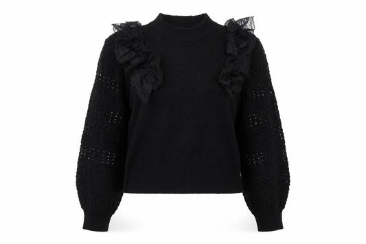 Womens UK Size L SHIEN Black Pullover Jumper