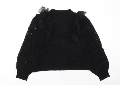 Womens UK Size L SHIEN Black Pullover Jumper