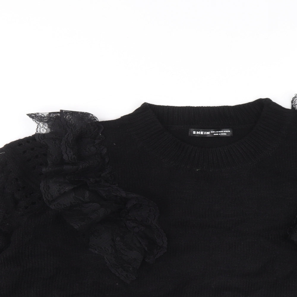Womens UK Size L SHIEN Black Pullover Jumper