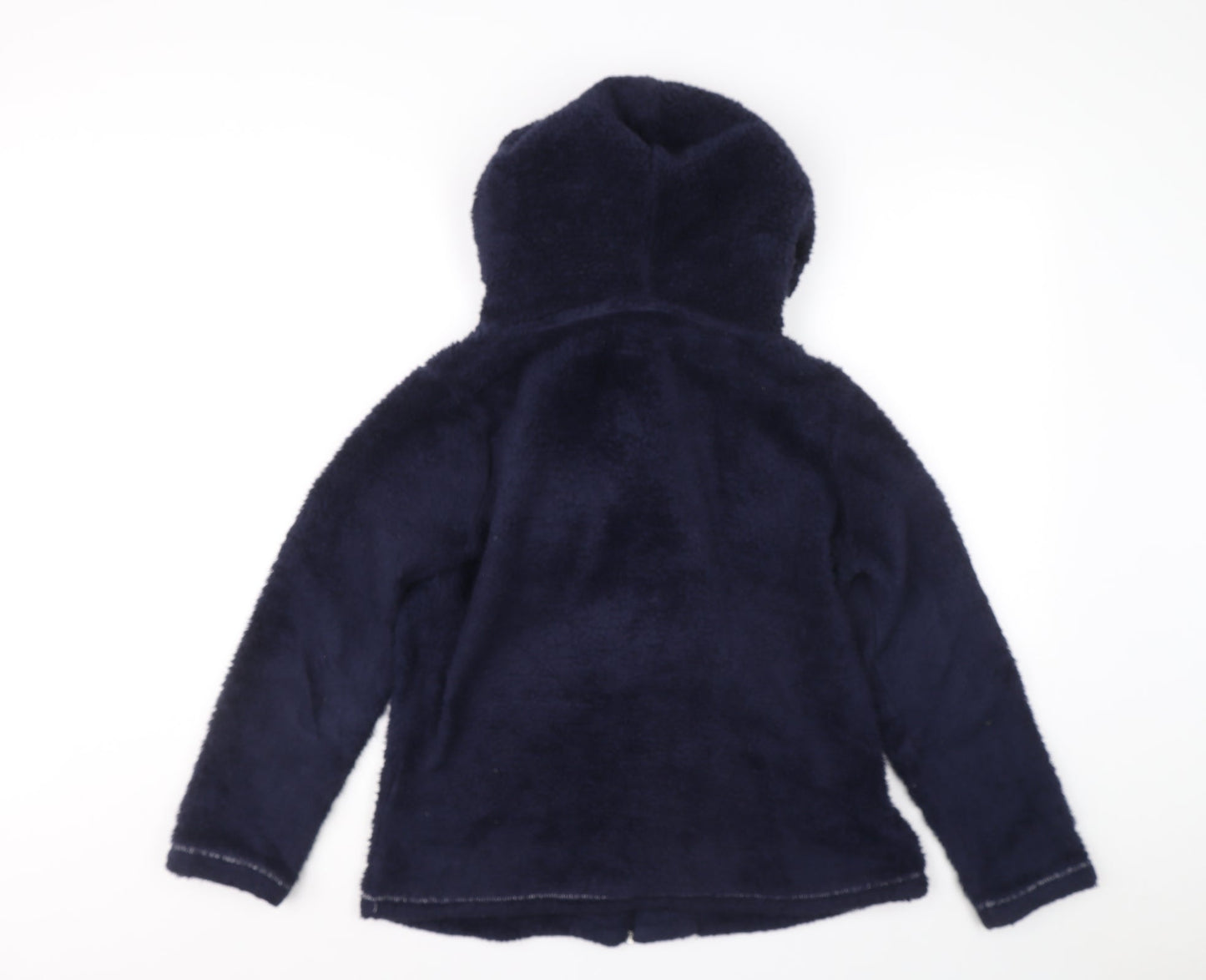 Love To Sleep Womens Blue Polyester Full Zip Hoodie Size 8 Zip