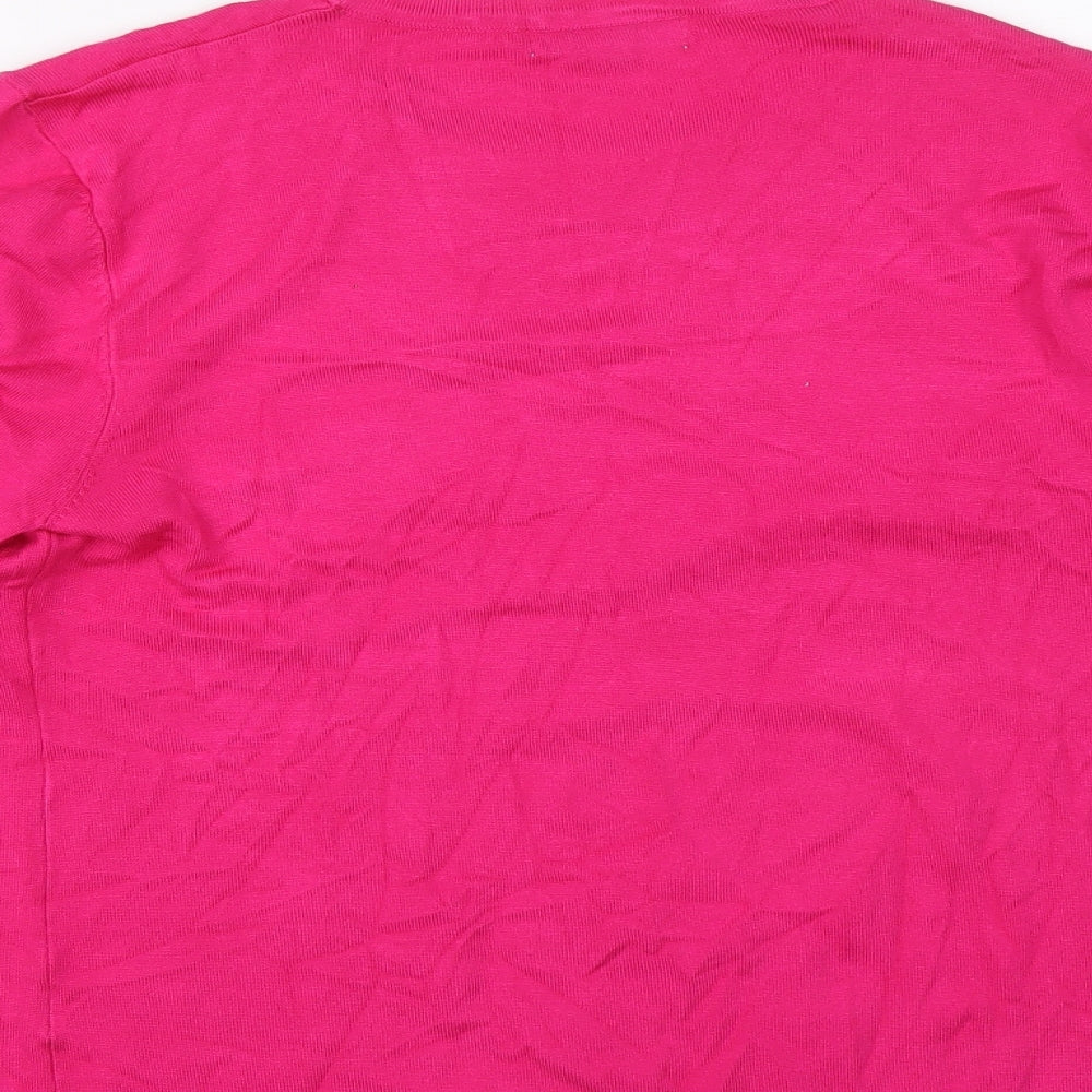 Womens UK Size L Mudflower Pink Pullover Jumper
