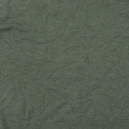 Style&co. Mens Green Crew Neck Cotton Pullover Jumper Size L