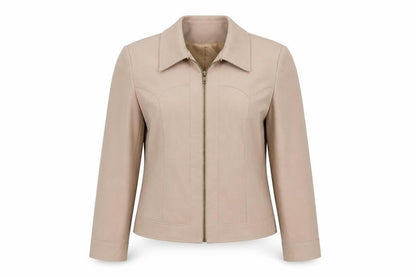 Select Womens Beige Jacket Size 8 Zip