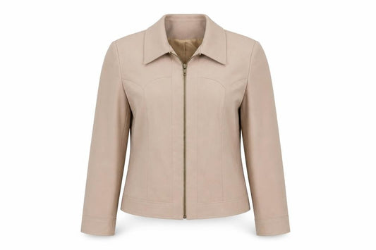 Select Womens Beige Jacket Size 8 Zip